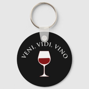 Llavero Frase latina Veni, Vidi, Vino Funny Wine Lover