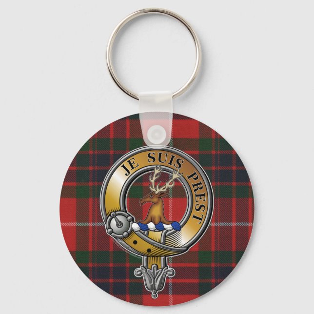 Llavero Fraser Lovat Tartan & Badge (Anverso)