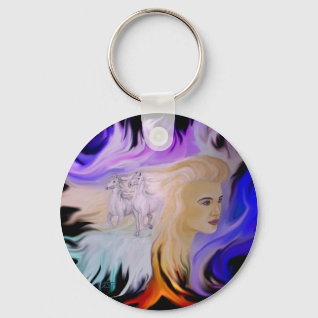 Llavero Frau mit Pferd (Anverso)