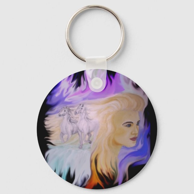 Llavero Frau mit Pferd (Anverso)