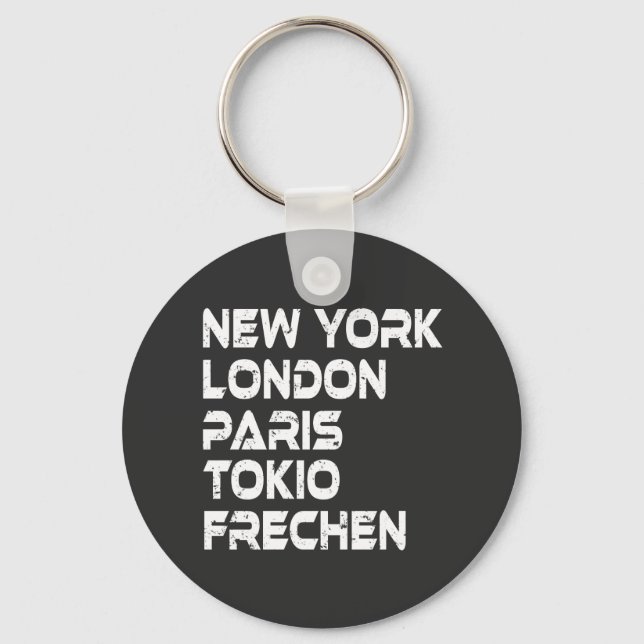 Llavero Frechen NY London Paris Tokio (Anverso)