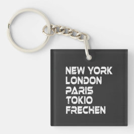 Llavero Frechen NY London Paris Tokio Anhänger