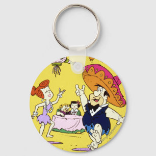 Llavero Fred Flintstone Wilma Barney y Betty Fiesta