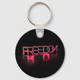 Llavero FREEDOM America Red Neon USA