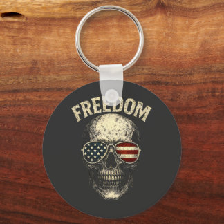 Llavero Freedom Patriotic Skull USA
