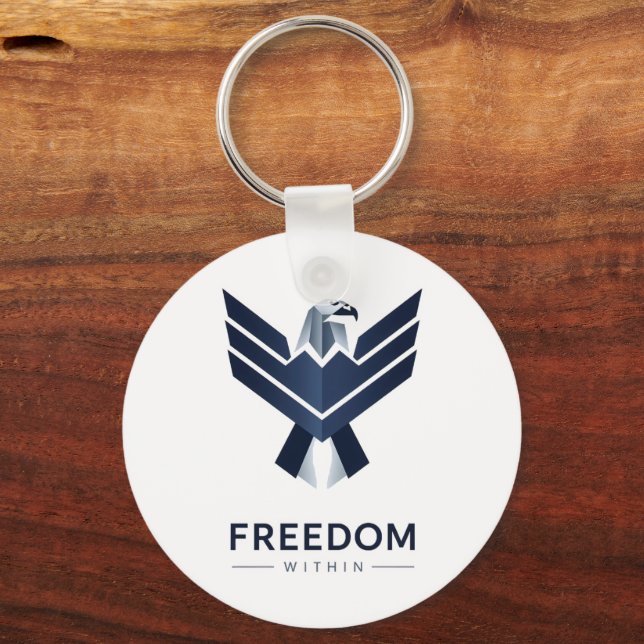 Llavero "Freedom Within" Modern Geometric Eagle (Anverso)