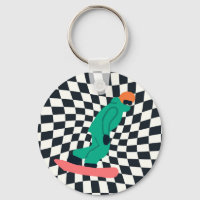 Freerid Snowboarder En Green Suit Checkpoint