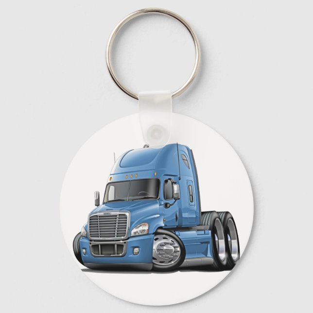 Llavero Freightliner Cascadia Lt Blue Truck (Anverso)