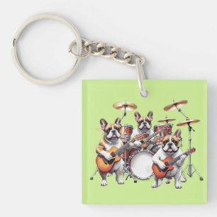 Llavero French Bulldog banda de música Bulldogs franceses