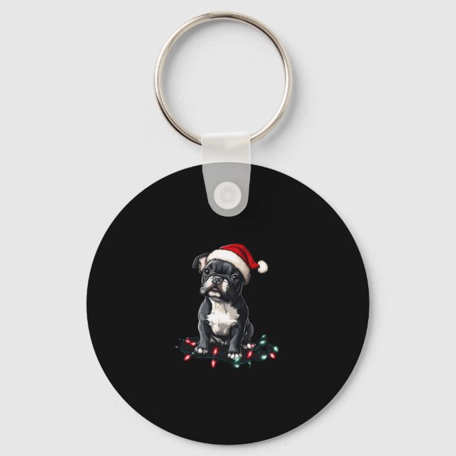 Llavero French Bulldog Christmas Lights Xmas Dogs Gifts Me (Anverso)