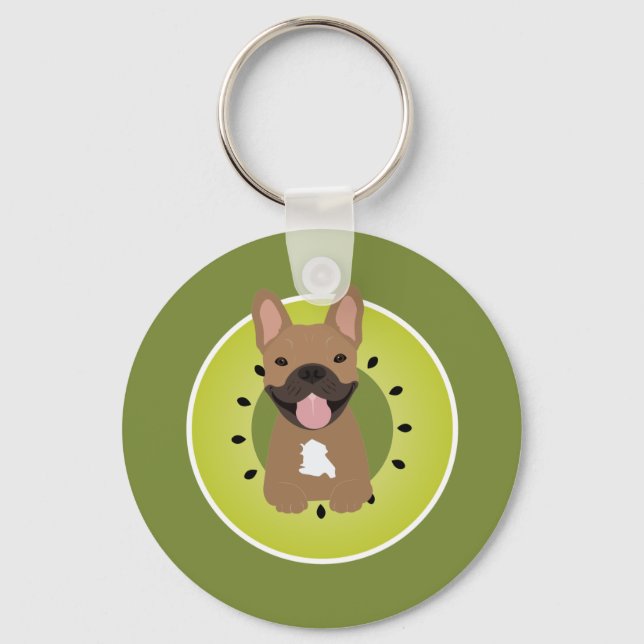 Llavero French Bulldog Kiwi Fruit (Anverso)