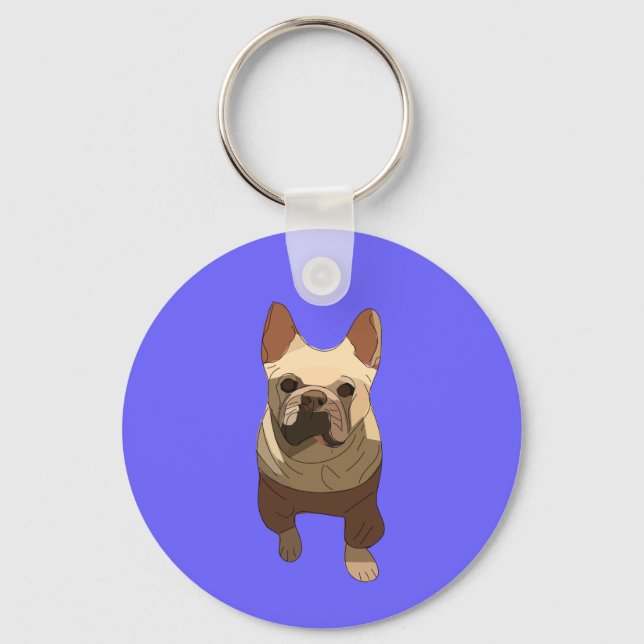 Llavero French Bulldog, Lavender Purple (Anverso)