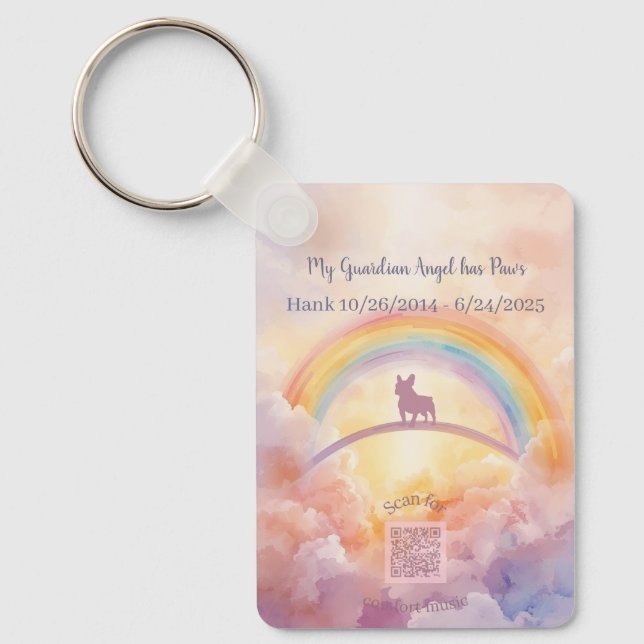 Llavero French Bulldog Pet Loss Keychain – Custom (Anverso)