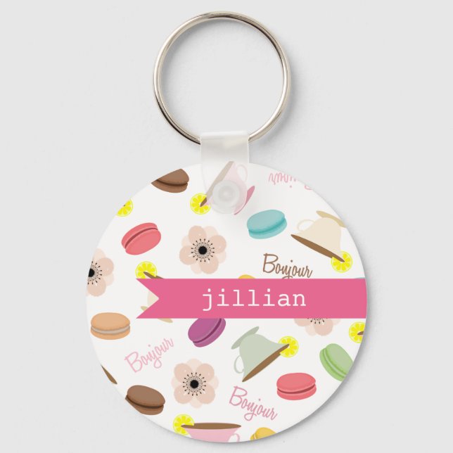 Llavero French Food Personalized Keychain (Anverso)