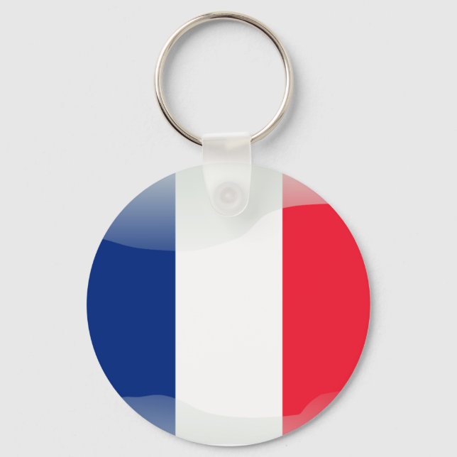 Llavero French glossy flag (Anverso)