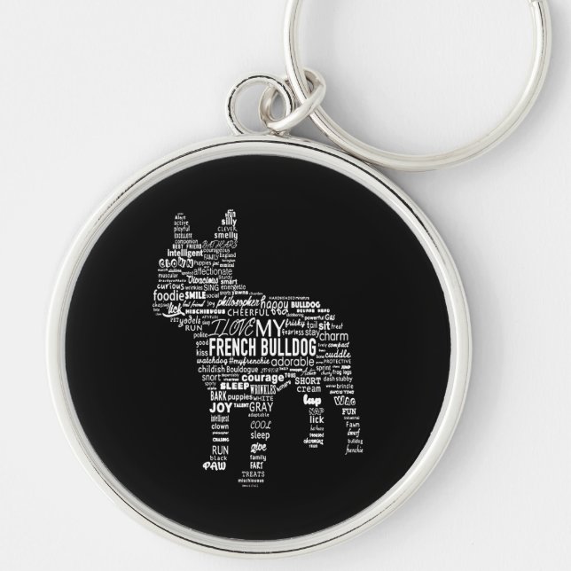 Llavero Frenchie Gift | Amo A Mi Perro De Toros Francés (Frente)