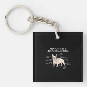 Llavero Frenchie Gift   Anatomía De Un Bulldog Francés