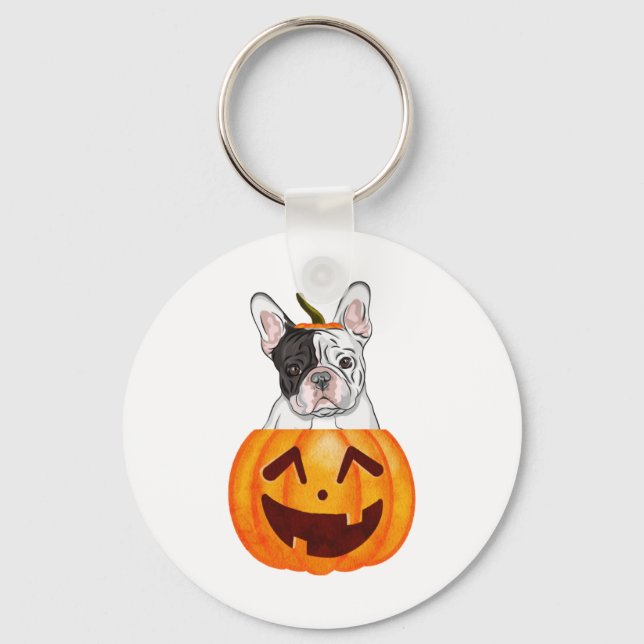Llavero Frenchie Halloween (Anverso)