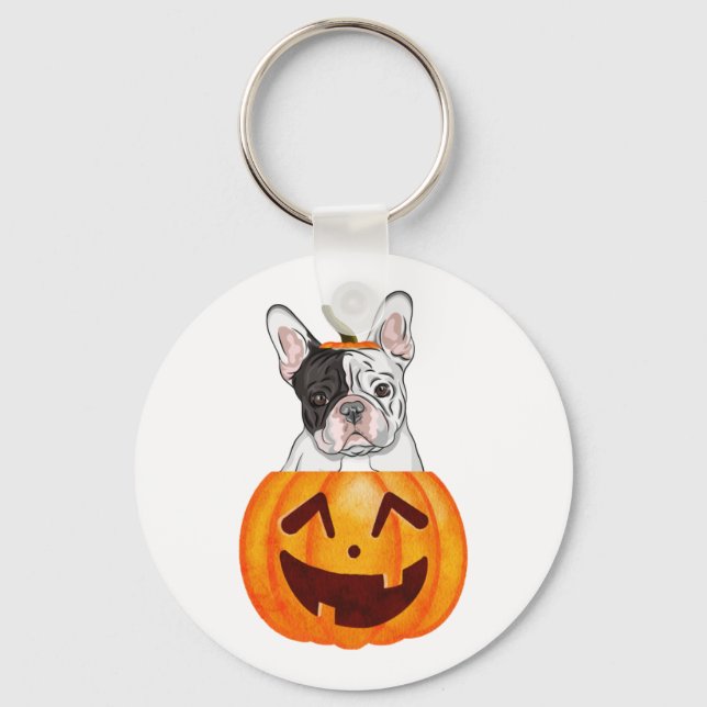 Llavero Frenchie Halloween (Anverso)
