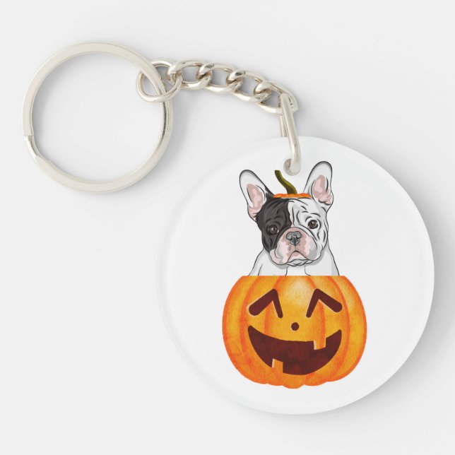 Llavero Frenchie Halloween (Frente)
