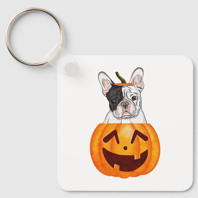 Llavero Frenchie Halloween (Anverso)