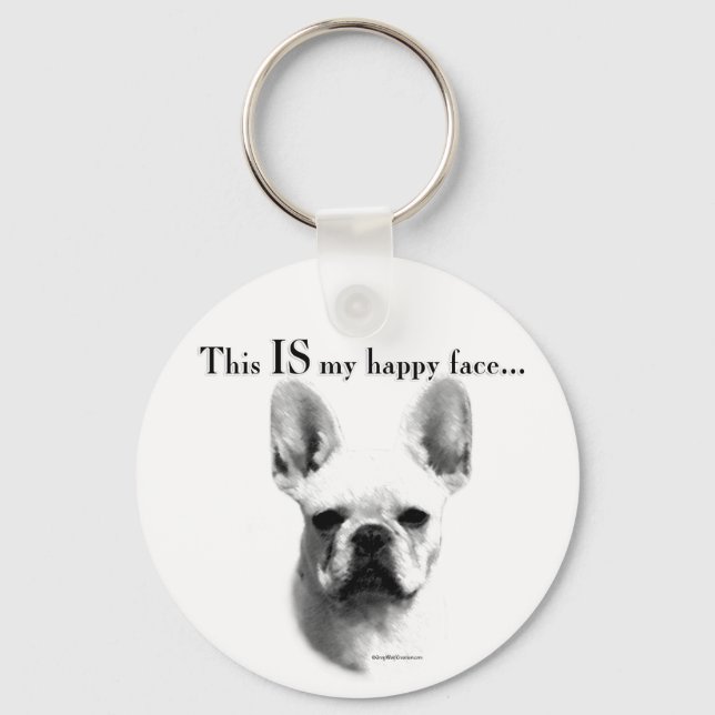 Llavero Frenchie Happy Face (Anverso)