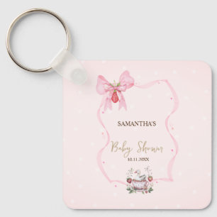 Llavero Fresa,Ganso,Arco con Puntos Baby Shower