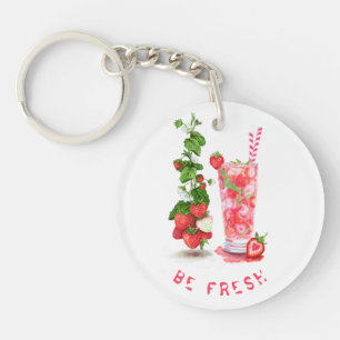Llavero Fresa Guay Drink Fruits Keychain Gift