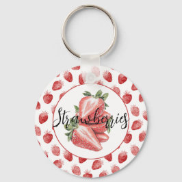 Llavero Fresas Rojas Fruta  