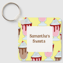 Llavero Fresas Y Lechones De Chocolate