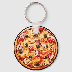 Llavero Fresco champiñón Topping Pizza Theme