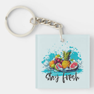 Llavero Fresco resistente - Verano - Frutas tropicales acu