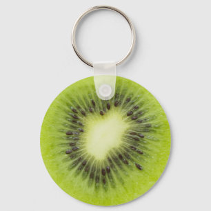 Llavero Fresh kiwi fruit. Round slice closeup isolated