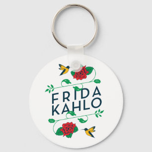Llavero Frida Kahlo Tipografía floral