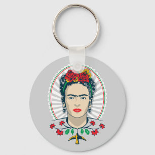 Llavero Frida Kahlo  Vintage Floral
