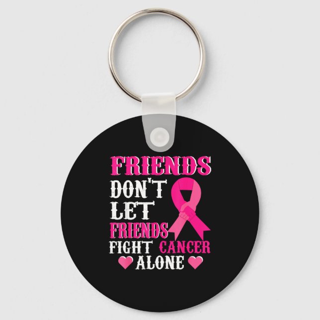 Llavero Friends Don't Fight Alone Breast Cancer Awareness  (Anverso)