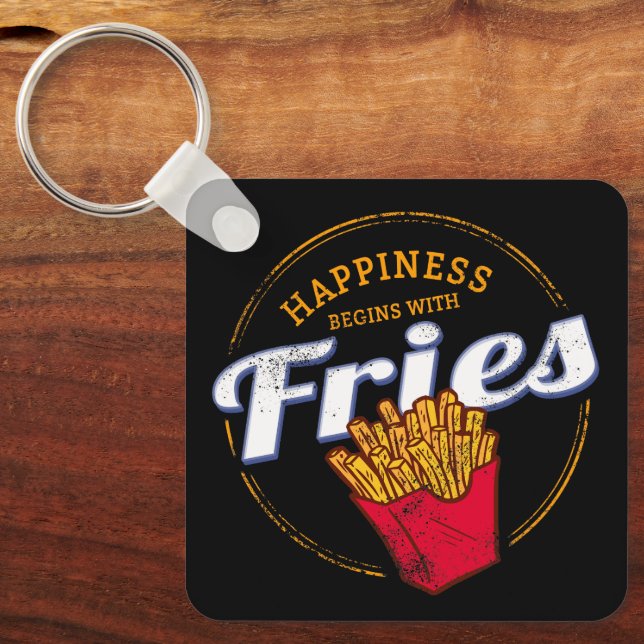 Llavero Fries Chips Snack Papa de cosecha o Fries Francesa (Anverso)