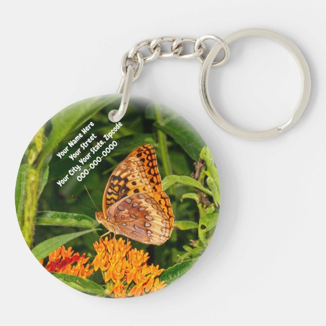 Llavero Fritillery Butterfly de gran alcance (Atrás)