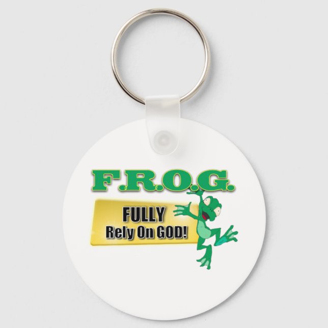 LLAVERO FROG CHRISTIAN ACRONYM CONFIANDO PLENAMENTE EN DIO (Anverso)