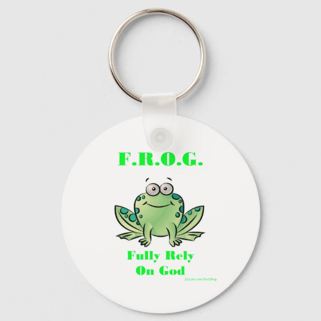 Llavero FROG (Confía plenamente en Dios) (Anverso)