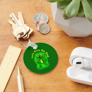 Llavero FROG Confía plenamente en Dios Keychain