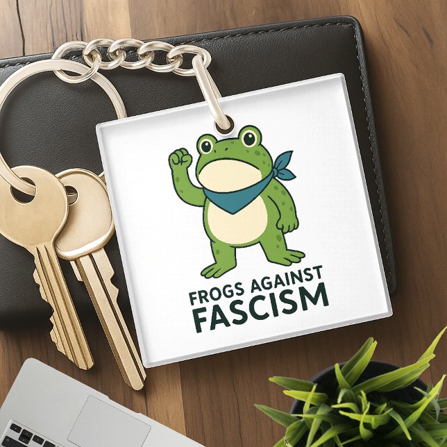 Llavero Frogs Against Fascism Portland Frog Protest (Subido por el creador)