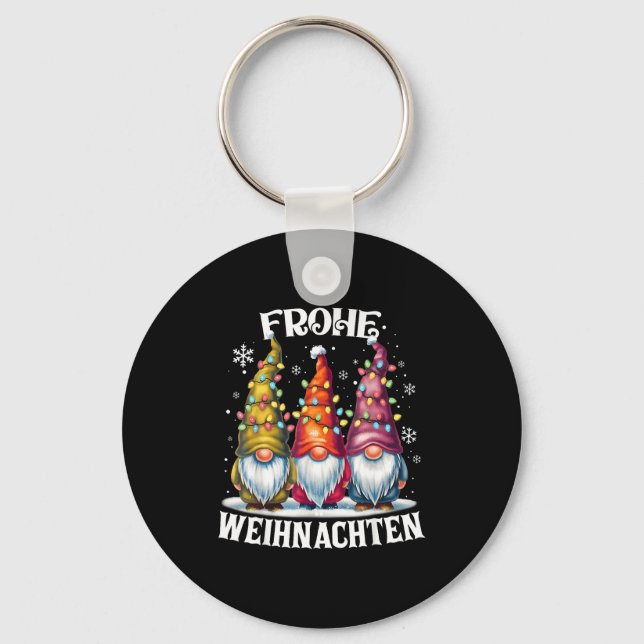 Llavero Frohe Weihnachten German Gnome Christmas Decoratio (Anverso)
