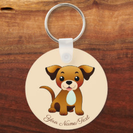 Llavero Fröhlicher, brauner Hund, sitzend - 