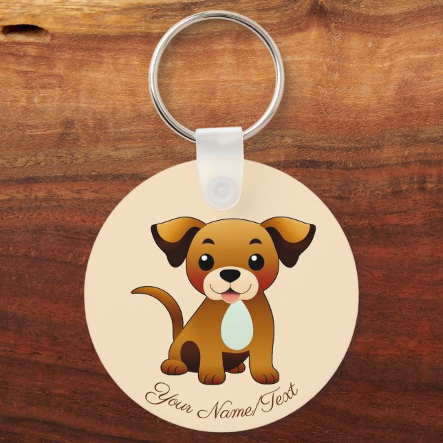 Llavero Fröhlicher, brauner Hund, sitzend -  (Anverso)