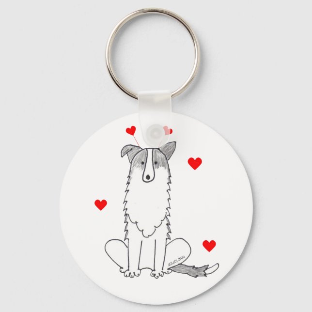 Llavero Frontera Collie Valentine Oars (Anverso)
