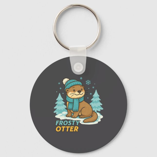 Llavero Frosty Otter Winter Charm Art Long Sleeve  (Anverso)