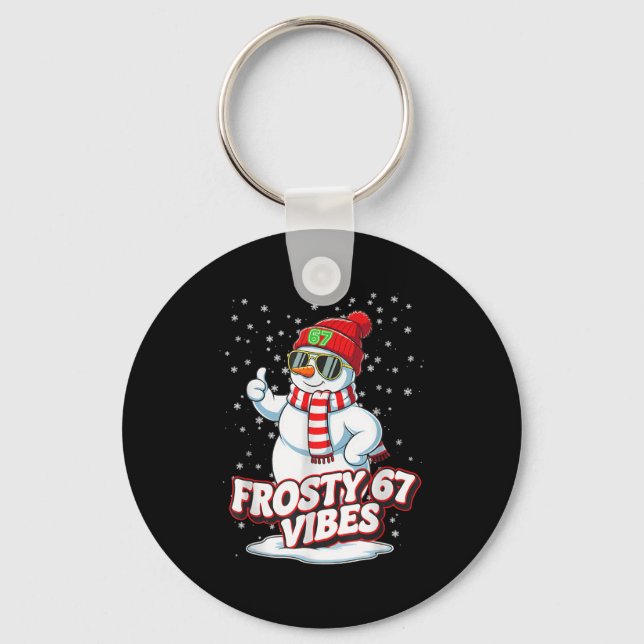 Llavero Frosty Vibes 67 Snowman For Winter - Six Seven Mem (Anverso)