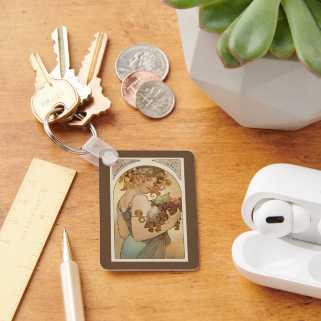 Llavero Fruta de Alphonse Mucha, Art Nouveau vintage (Escritorio )
