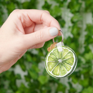 Llavero Fruta de Lima Verde Cítrica